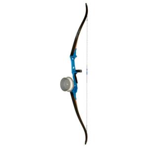 Fin Finder Bank Runner Bowfishing Recurve Package w/Drum Reel Package Blue 58 in 35 lbs RH 81401