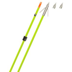 Fin Finder Raider Pro Bowfishing Arrow Flo Green w/ Bighead Point