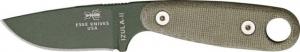 Esee Izula II OD Fixed Blade Knife, 3in, OD Green Powder Coated Carbon Steel, OD Green Canvas Micarta Handle ESIZ2OD