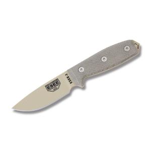 ESEE Knives ESEE-3 with Tan Micarta Handles and Tan Coated 1095 Carbon Steel 3.88" Drop Point Plain Edge Blade Model ESEE-3P-KO-DT