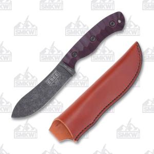 Esee James Gibson 5 Burgundy Linen Micarta