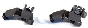JE Machine Tech AR-15 Offset Iron Sight Set, Flip-Up, 45 degrees, 1 Pair, Black, TS-PS9B