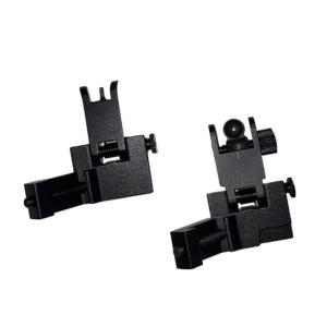 JE Machine Tech AR15 Flip Up Front/rear Sight 45 Degree Offset Aluminum, Black, One size, TS-PS9B-AL
