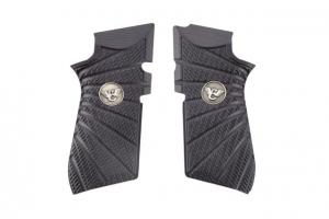 Wilson Combat EDC X9 Grips, Aggressive Starburst Pattern, G10 Black, 853BLK