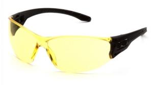 Pyramex Trulock Safety Glasses w/Amber Lens, Black, SB9530S