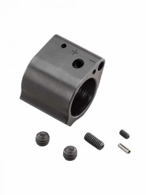 Luth-AR Adjustable Gas Block, AR-15/ M16, 5.56x45mm NATO/ .223, .750in Inner Diameter, 4140 Chrome Moly Vanadium, Nitride, Black, GB-750-A