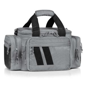 Savior Equipment Specialist Pistol Range Bag, Grey, 18.5in L x 9in H x 12in W, RA-3GUN-WS-GS