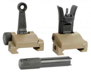 Midwest Industries OP Exclusive Combat Rifle Sight Set, Front & Rear, Magpul FDE Cerakote, MI-CRS-SET-FDE