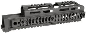 Midwest Industries AK Alpha Series Quad Rail Handguard, 10.0in, Black, MI-AK-ALPHA-QR-10