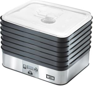 Weston Products 6-Tray Digital Food Dehydrator Plus, Black/Stainless, 75-0450-W
