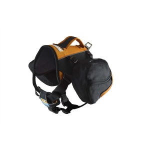 Kurgo Baxter Dog Backpack - Black/Orange - Black/Orange 30-85lbs