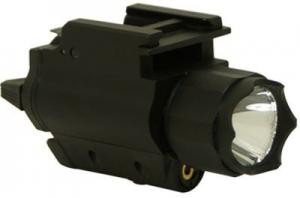 NC Star Pistol & Rifle Mount Red Laser Sight & 3W LED Flashlight Kit, Black AQPFLS
