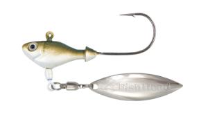Fish Head Spin Jighead 3/8oz, 5/0 Hook, Arkansas Shiner, 1100206
