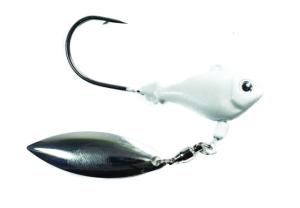 Fish Head Spin Jighead, 1/4 oz, 5/0 Hook, Pearl White, 1100805