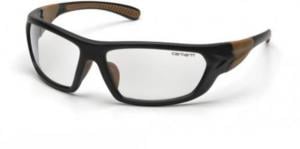 Carhartt Carbondale Safety Glasses, Clear Lens w/ Black/Tan Frame Case of 12 CHB210D