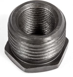 Tiger Rock 1/2x28 to 3/4-16 Oil Filter Threaded Adapter Steel Black Anodized, ARA
