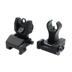 Tiger Rock AR Flip Up Mini Front and Rear Sight, Black, Small, RS052
