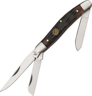 Roper Knives Stockman Chaparrel Wood Handle Folding Knife RP0001CBB