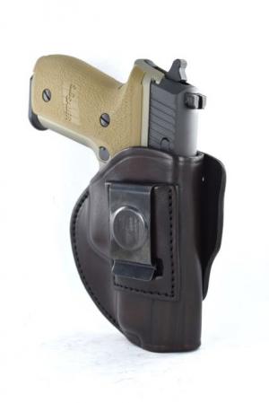 1791 Gunleather 4 Way Concealment & Belt Leather Holster, Glock 26/27, Taurus G2/G2c, Right Hand, Signature Brown, Size 4, 4WH-4-SBR-R