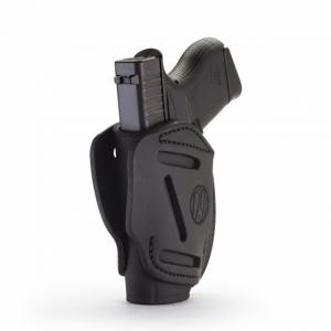 1791 Gunleather 3 Way Multi-Fit OWB Concealment Holster, Glock 42/43, S&W Bodyguard, Ambidextrous, Stealth Black, Size 2, 3WH-2-SBL-A