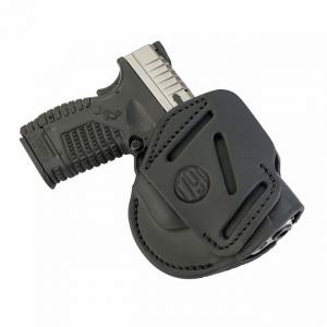 1791 Gunleather 3 Way Multi-Fit OWB Concealment Holster, Sig 228, Springfield XDS, Ambidextrous, Stealth Black, Size 4, 3WH-4-SBL-A