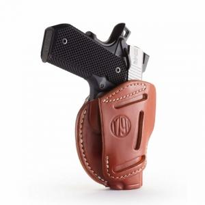 1791 Gunleather 3 Way Multi-Fit OWB Concealment Holster, Browning HP, Kimber 1911 3in/4in, Ambidextrous, Classic Brown, Size 1, 3WH-1-CBR-A