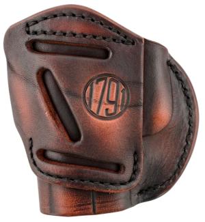 1791 Gunleather 4WH3VTGR 4 Way Concealed Carry Vintage Black Leather, IWB/OWB De