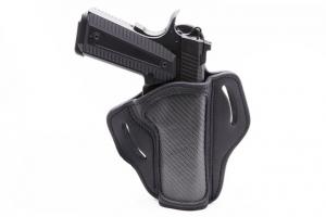 1791 Gunleather BH1- Carbon Fiber Belt Holster, Colt/Springfield/Sig 1911 4in/5in, Right Hand, Stealth Black, Size 1, CF-BH1-SBL-R
