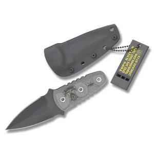 Tops Ranger Shortstop with Black Linen Micarta Handle and 1095 Carbon Steel 2.875"  Dagger Plain Edge Blade and Kydex Sheath Model RSS01