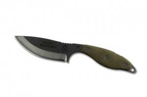Tops Knives Scandi Woodsman Fixed Blade Knife, Green, 3.5in, SWOOD-3.5