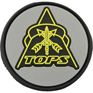 Tops Knives PATCH01 Tops Apparel Patche with Gray and Black Pvc Rubber Construction