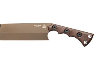TOPS Knives Nata Hatchet 6.13 1095 Carbon Steel Blade Burlap Micarta Handle Brown - 654431"