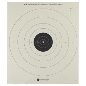 Action Target B-8 25-Yard Timed and Rapid Fire Pistol Target 21"x24" Paper Target 100 Pack