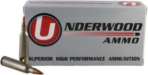 Underwood Ammo .22-250 Remington 50 Grain Polymer Tipped Spitzer Nickel Plated Brass Cased Rifle Ammo, 20 Rounds, 427