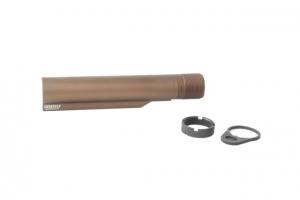 Geissele Premium Mil-Spec Buffer Tube, 7075-T6, AR-15/M4, Desert Dirt Color, 08-162S
