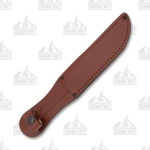 AA&E Leathercraft 6" Fixed Blade Brown Leather Sheath