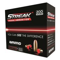 Streak Visual Ammunition, 9mm, FMJ, 124 Grain, 200 Rounds