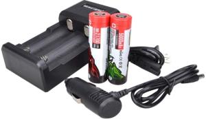 Wicked Hunting Lights 21700 4-Position Li-Ion Charger & Rechargeable Batteries, W2068