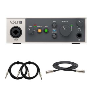 Universal Audio VOLT-1 USB Audio Interface with XLR Cable and 1/4 In. TRS Cables