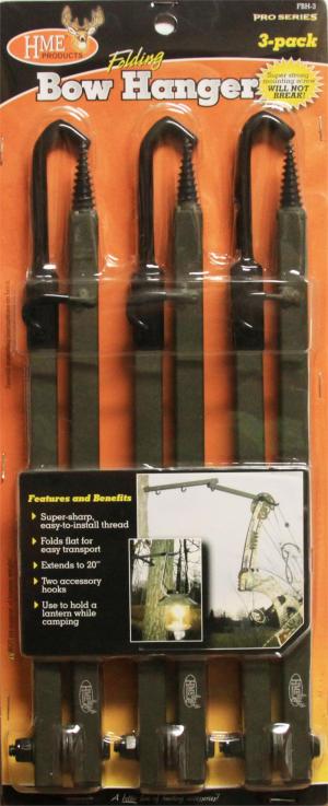 HME Products FBH-3 Folding Bow Hanger 3-pack