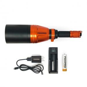 FoxPro Gunfire 3-color G/W/IR LED Flashlight, Black/Orange, GUNFIRE G/W/IR