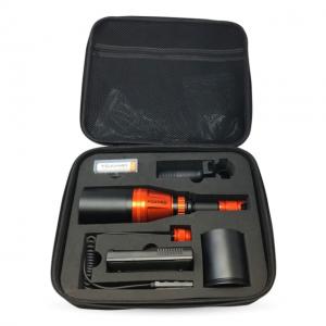 FoxPro Gunfire 3-color R/W/IR LED Flashlight Kit with Case, Black/Orange, GUNFIRE Kit R/W/IR