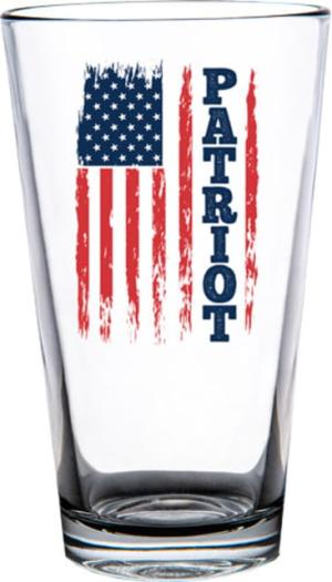 2 Monkey Trading Patriot Flag Americana Pint Glass, 16oz, 2M1015098S