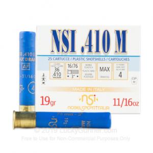 410 Bore - 3" - 11/16 oz - #4 Hard Shot - Nobel Sport - 250 Rounds
