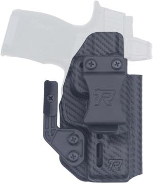 Rounded Glock Druid IWB/OWB Kydex Holster, Glock G43/G48, Carbon Fiber, RG-DRUID-GLK4348-CF-AMBI