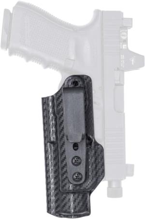 Rounded Weapon Mounted Light Holster for Streamlight TLR-1, Ambidextrous, Carbon Fiber Black, CEH000011