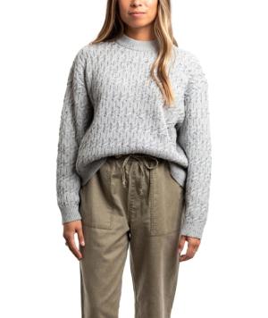 Jetty Wharf Cable Knit Sweater - Women's, Large, Heather Grey, 27131