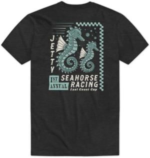 Jetty Seahorse Racing Tee - Mens, Charcoal, Large, 31111