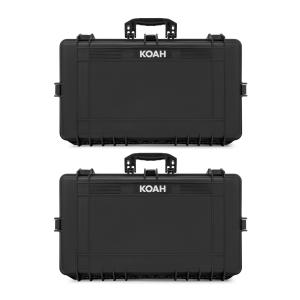 Koah Weatherproof Hard Case with Customizable Foam (28 x 17 x 7 Inch) in Black