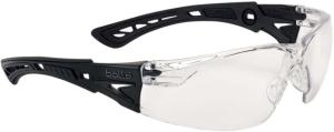 Bolle Rush+ Safety Glasses, Matte Black Frame, Clear BSSI Lens, PSSRUSP064B